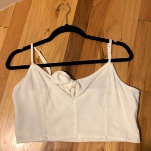 Aerie white crop top